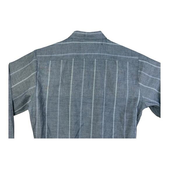 CHESS KING Shirt Mens 15.5 Medium Gray Button up Long Sleeve Check 60s 70s - Picture 6 of 12